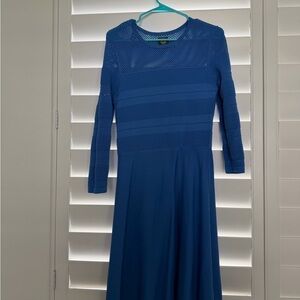 Vince Camuto Elegant Blue Long Sleeve Dress